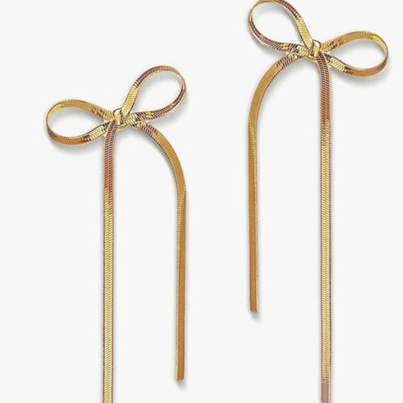 Belerra Gold Bow Earrings - NWT! - Picture 4 of 4